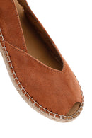Women's Orange Suede Espadrille Sandals | Derimod Women's Orange Suede Espadrille Sandals | Derimod