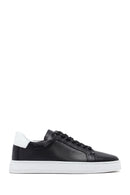 Erkek Siyah Bağcıklı Deri Sneaker | Derimod Erkek Siyah Bağcıklı Deri Sneaker | Derimod