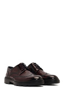 Men's Burgundy Thick Sole Leather Casual Shoes | Derimod Men's Burgundy Thick Sole Leather Casual Shoes | Derimod