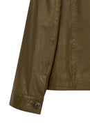 Modric Male Green Leather Jacket | Derimod Modric Male Green Leather Jacket | Derimod