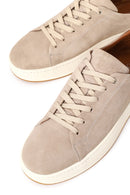 Erkek Bej Bağcıklı Süet Deri Sneaker | Derimod Erkek Bej Bağcıklı Süet Deri Sneaker | Derimod
