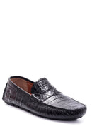 Men's Leather Crocodile Loafer | Derimod Men's Leather Crocodile Loafer | Derimod