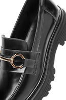 Kadın Siyah Tokalı Deri Maskülen Loafer | Derimod Kadın Siyah Tokalı Deri Maskülen Loafer | Derimod