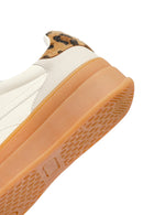 Kadın Bej Bağcıklı Kalın Tabanlı Sneaker | Derimod Kadın Bej Bağcıklı Kalın Tabanlı Sneaker | Derimod