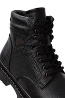 Men's Black Lace-Up Leather Casual Boots | Derimod Men's Black Lace-Up Leather Casual Boots | Derimod