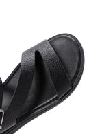 Women's Black Ankle Strap Leather Sandals | Derimod Women's Black Ankle Strap Leather Sandals | Derimod