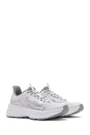 Kadın Beyaz Bağcıklı Kalın Tabanlı Kumaş Sneaker | Derimod Kadın Beyaz Bağcıklı Kalın Tabanlı Kumaş Sneaker | Derimod