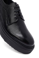 Men's Black Lace-Up Thick-Soled Leather Casual Shoes | Derimod Men's Black Lace-Up Thick-Soled Leather Casual Shoes | Derimod