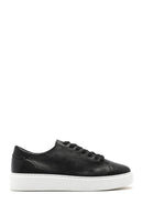 Erkek Siyah Bağcıklı Kalın Tabanlı Deri Sneaker | Derimod Erkek Siyah Bağcıklı Kalın Tabanlı Deri Sneaker | Derimod