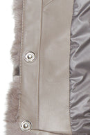 Melrose Kadın Vizon Teddy Deri Mont | Derimod Melrose Kadın Vizon Teddy Deri Mont | Derimod