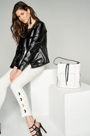 Celine Women's Leather Jacket | Derimod Celine Women's Leather Jacket | Derimod