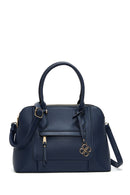 Women's Navy Blue Classic Shoulder Bag | Derimod Women's Navy Blue Classic Shoulder Bag | Derimod