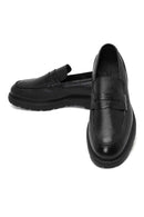 Men's Black Thick-Soled Leather Loafer | Derimod Men's Black Thick-Soled Leather Loafer | Derimod