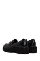 Women's Black Buckle Detailed Masculine Loafer | Derimod Women's Black Buckle Detailed Masculine Loafer | Derimod