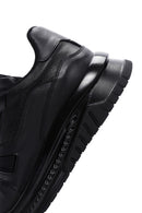 Men's Black Leather Thick Soled Sneaker | Derimod Men's Black Leather Thick Soled Sneaker | Derimod