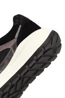 Women's Black Lace-Up Thick-Soled Leather Sneaker | Derimod Women's Black Lace-Up Thick-Soled Leather Sneaker | Derimod
