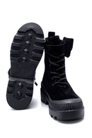Women's Suede Leather Wallet Detailed Boots | Derimod Women's Suede Leather Wallet Detailed Boots | Derimod