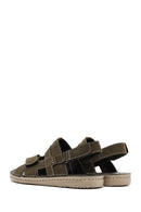 Men's Khaki Leather Sandals | Derimod Men's Khaki Leather Sandals | Derimod