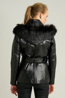 Carmela Women's Leather Jacket | Derimod Carmela Women's Leather Jacket | Derimod