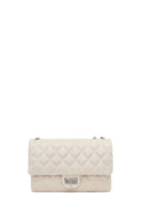 Woman Cream Chain-Strap Quilted Shoulder Bag | Derimod Woman Cream Chain-Strap Quilted Shoulder Bag | Derimod