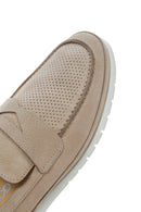 Men's Beige Nubuck Leather Casual Loafer | Derimod Men's Beige Nubuck Leather Casual Loafer | Derimod