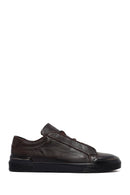 Men's Brown Lace-Up Leather Sneakers | Derimod Men's Brown Lace-Up Leather Sneakers | Derimod
