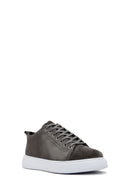 Men's Gray Lace-Up Suede Leather Sneaker | Derimod Men's Gray Lace-Up Suede Leather Sneaker | Derimod