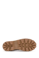 Women's Tan Suede Leather Buckle Masculine Loafer | Derimod Women's Tan Suede Leather Buckle Masculine Loafer | Derimod