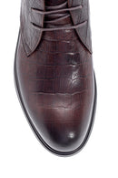 Men's Leather Crocodile Pattern Boots | Derimod Men's Leather Crocodile Pattern Boots | Derimod