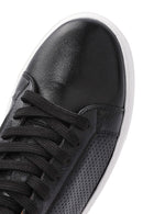 Men's Black Lace-up Leather Sneaker | Derimod Men's Black Lace-up Leather Sneaker | Derimod