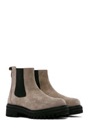 Women's Mink Suede Leather Chelsea Boots | Derimod Women's Mink Suede Leather Chelsea Boots | Derimod