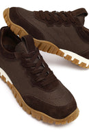 Kadın Kahverengi Bağcıklı Deri Sneaker | Derimod Kadın Kahverengi Bağcıklı Deri Sneaker | Derimod