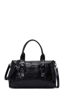 Woman Black Long-Strap Casual Shoulder Bag | Derimod Woman Black Long-Strap Casual Shoulder Bag | Derimod