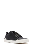 Men's Black Lace-up Leather Sneaker | Derimod Men's Black Lace-up Leather Sneaker | Derimod