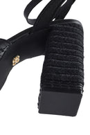 Women's Black Ankle Buckle Platform High Thick Heel Sandals | Derimod Women's Black Ankle Buckle Platform High Thick Heel Sandals | Derimod
