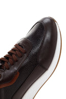 Men's Brown Thick Sole Leather Casual Sneaker | Derimod Men's Brown Thick Sole Leather Casual Sneaker | Derimod