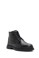 Men's Black Zippered Leather Casual Boots | Derimod Men's Black Zippered Leather Casual Boots | Derimod