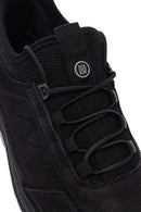 Men's Black Lace-Up Nubuck Leather Casual Sneaker | Derimod Men's Black Lace-Up Nubuck Leather Casual Sneaker | Derimod