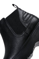 Women's Black Leather Thick Soled Boots | Derimod Women's Black Leather Thick Soled Boots | Derimod