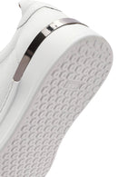Men's White Lace-up Leather Sneaker | Derimod Men's White Lace-up Leather Sneaker | Derimod