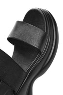 Women's Black Thick-Sole Leather Sandals | Derimod Women's Black Thick-Sole Leather Sandals | Derimod