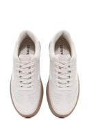 Women's Beige Lace-Up Chunky Sole Sneakers | Derimod Women's Beige Lace-Up Chunky Sole Sneakers | Derimod