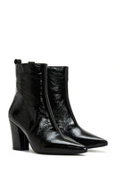 Women's Black Patent Leather Heeled Boots | Derimod Women's Black Patent Leather Heeled Boots | Derimod