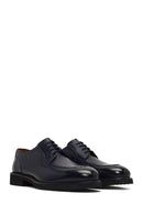 Men's Navy Blue Lace-up Leather Casual Shoes | Derimod Men's Navy Blue Lace-up Leather Casual Shoes | Derimod