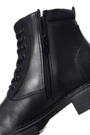 Men's Black Leather Zippered Casual Boots | Derimod Men's Black Leather Zippered Casual Boots | Derimod