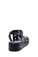Women's Black Leather Comfort Sandals | Derimod Women's Black Leather Comfort Sandals | Derimod