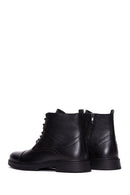 Men's Black Leather Flat Boots | Derimod Men's Black Leather Flat Boots | Derimod