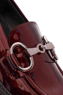 Kadın Bordo Toka Detaylı Rugan Deri Maskülen Loafer | Derimod Kadın Bordo Toka Detaylı Rugan Deri Maskülen Loafer | Derimod