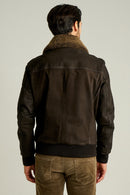 Falcon Men's Leather Jacket | Derimod Falcon Men's Leather Jacket | Derimod