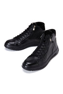 Men's Black Leather Zippered Casual Boots | Derimod Men's Black Leather Zippered Casual Boots | Derimod